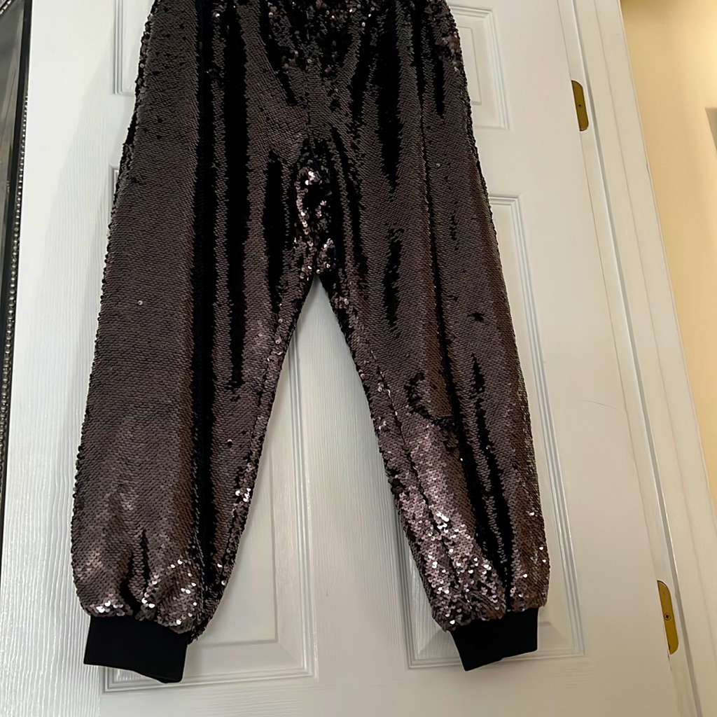 Loft Sequins Joggers Size Large Nwt